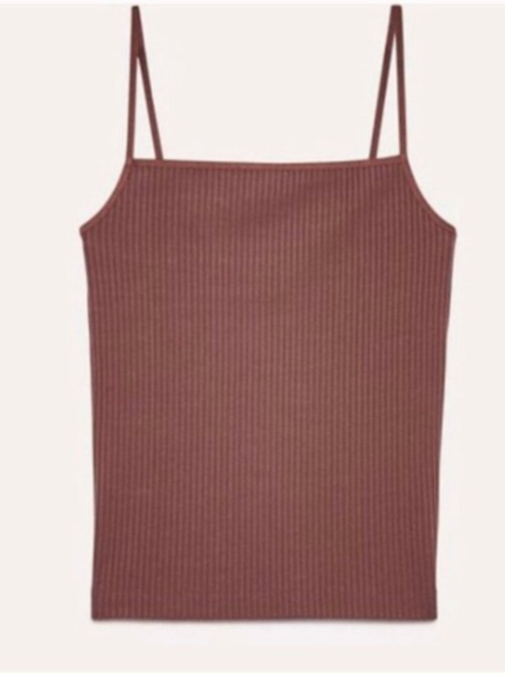 Wilfred ribbed cami chocolate M
